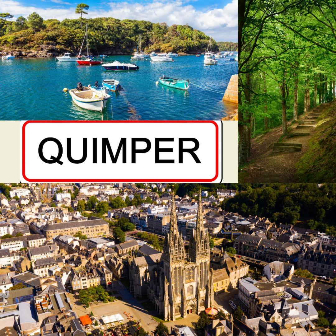 Ferienwohnung Les Rives De L'Odet, Vue Riviere Quimper Exterior foto